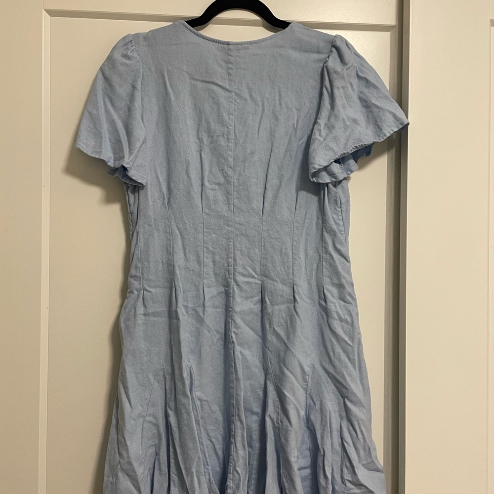 Universal Thread Sky Blue V-Neck Mini Dress - Picture 2 of 2